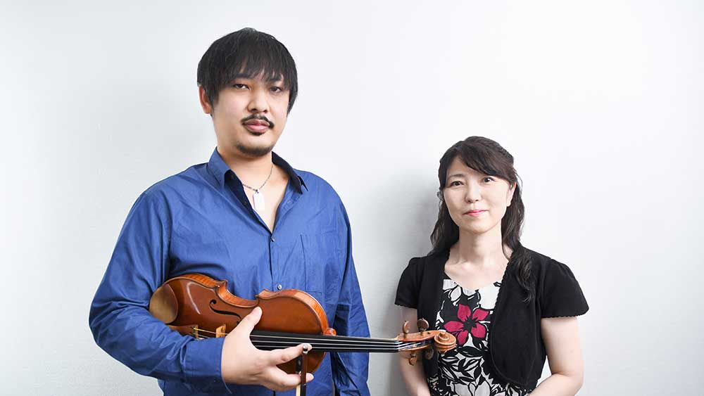 イタリア製　アンティーク風　カップル演奏会　パープ&バイオリン イタリア製 アンティーク風 カップル演奏会 パープ&バイオリン